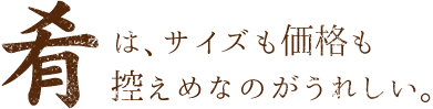 控えめなのがうれしい